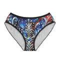 Women's Briefs — Starburst Floral All-Over-Print Panties (Red, White & Blue)