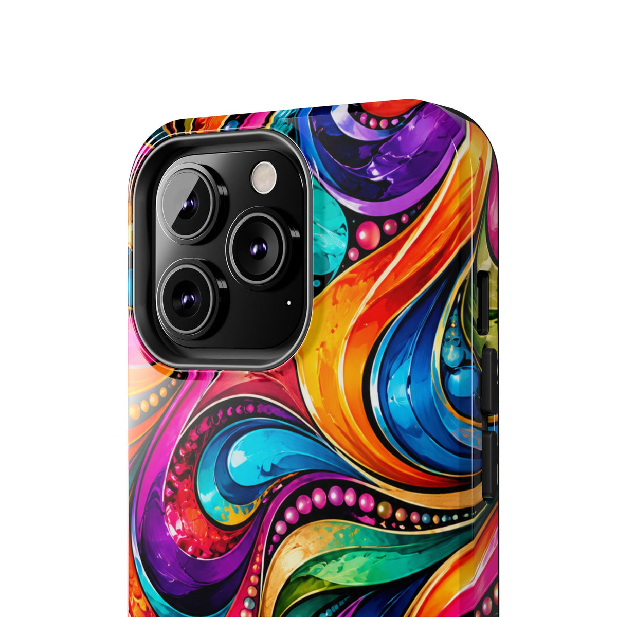 Colorful Swirl Tough Phone Case — Vibrant Abstract Protective Cover