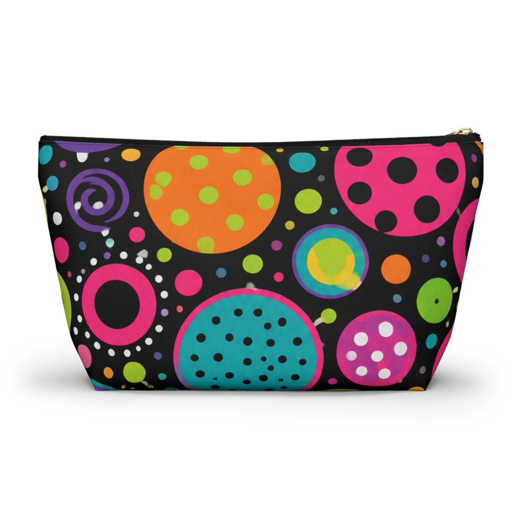 Polka Dot Neon Accessory Pouch