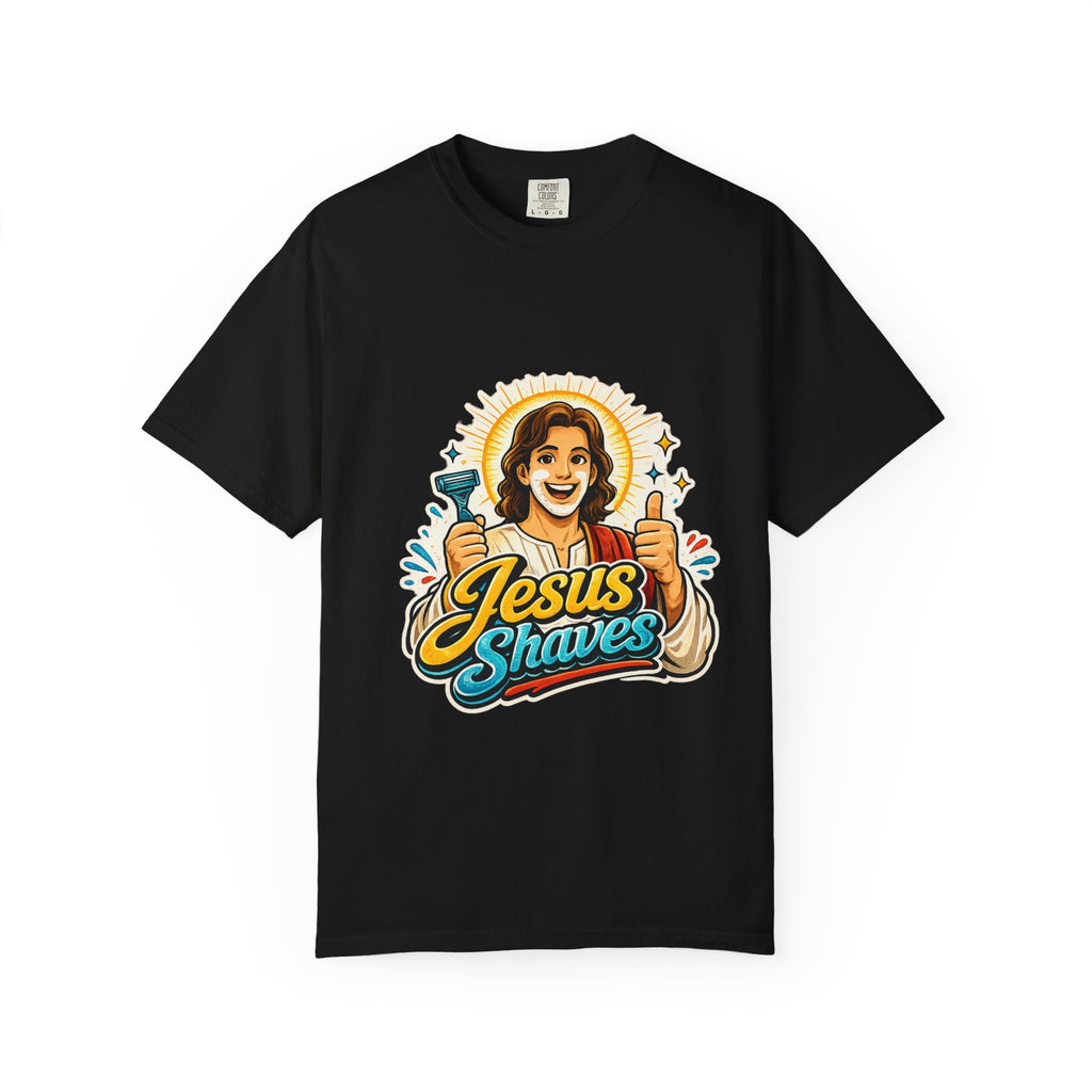 Jesus Shaves T-shirt | Retro Jesus Illustration, Shaving Theme