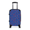 Patriotic Blue Dot Suitcase Cover — Red White Star Travel Luggage Protector