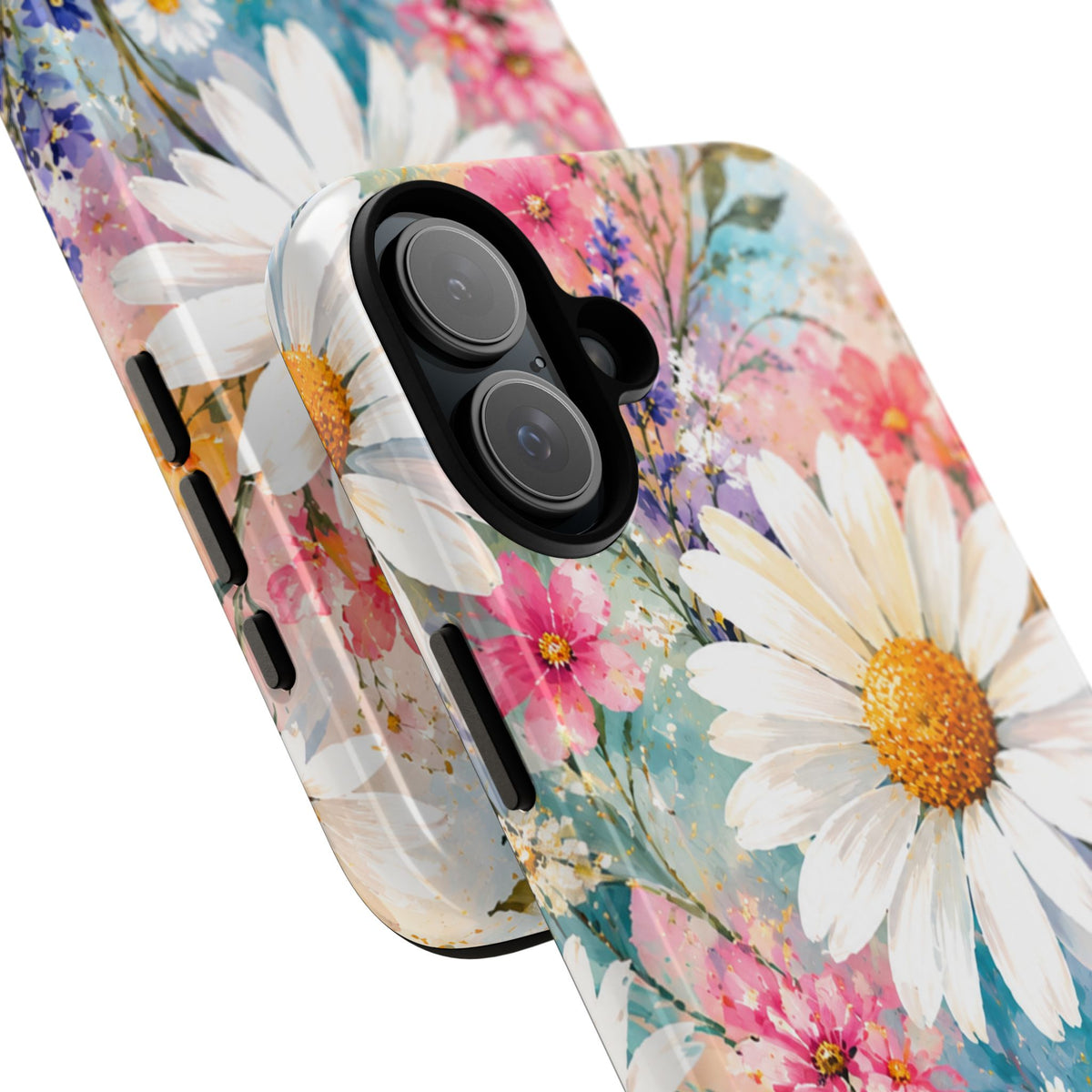 Floral Daisy Phone Case — Watercolor Daisies Protective Tough Case