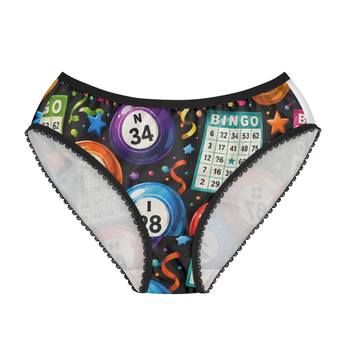 Bingo Night Women's Briefs — Fun Lottery Ball & Card Print