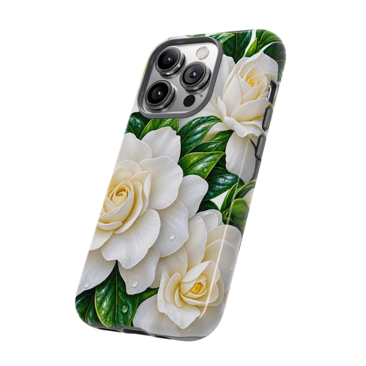 Floral Camellia Tough Case — White Gardenia Phone Cover