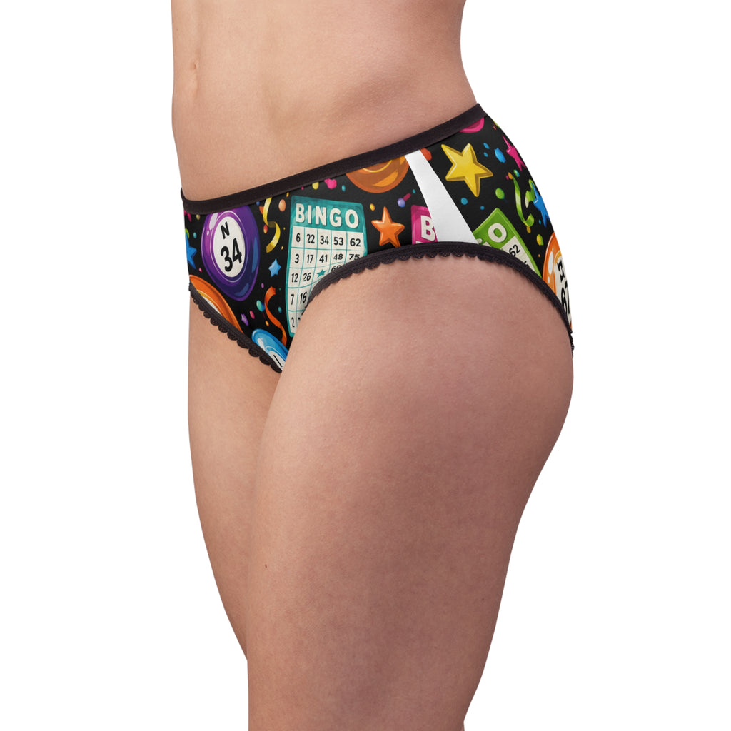 Bingo Night Women's Briefs — Fun Lottery Ball & Card Print