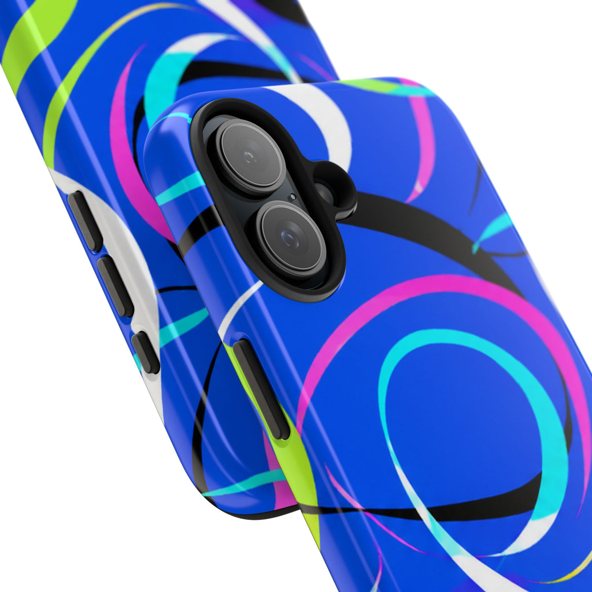Tough Phone Case — Blue Abstract Swirl Protective Cover