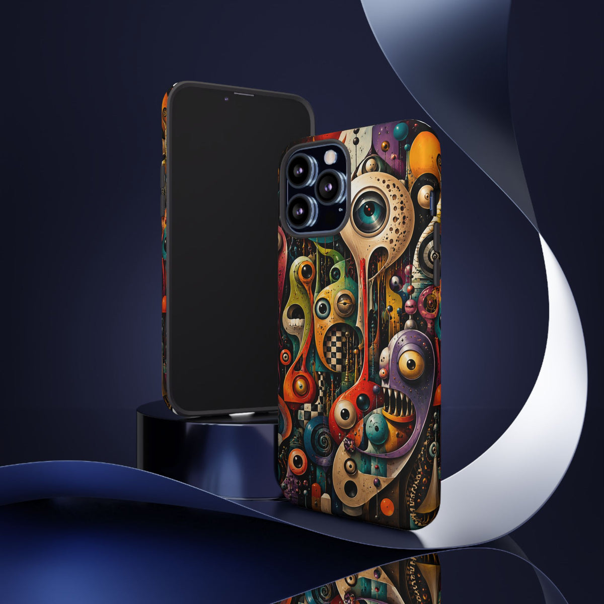 Surreal Monster Art Phone Case — Colorful Abstract Creature Design