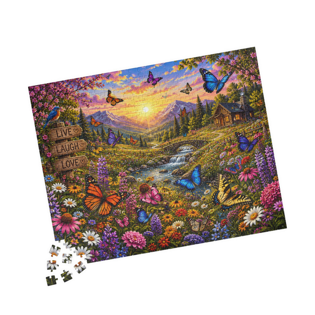 Sunset Butterfly Meadow Puzzle | 520-1014 Piece Jigsaw