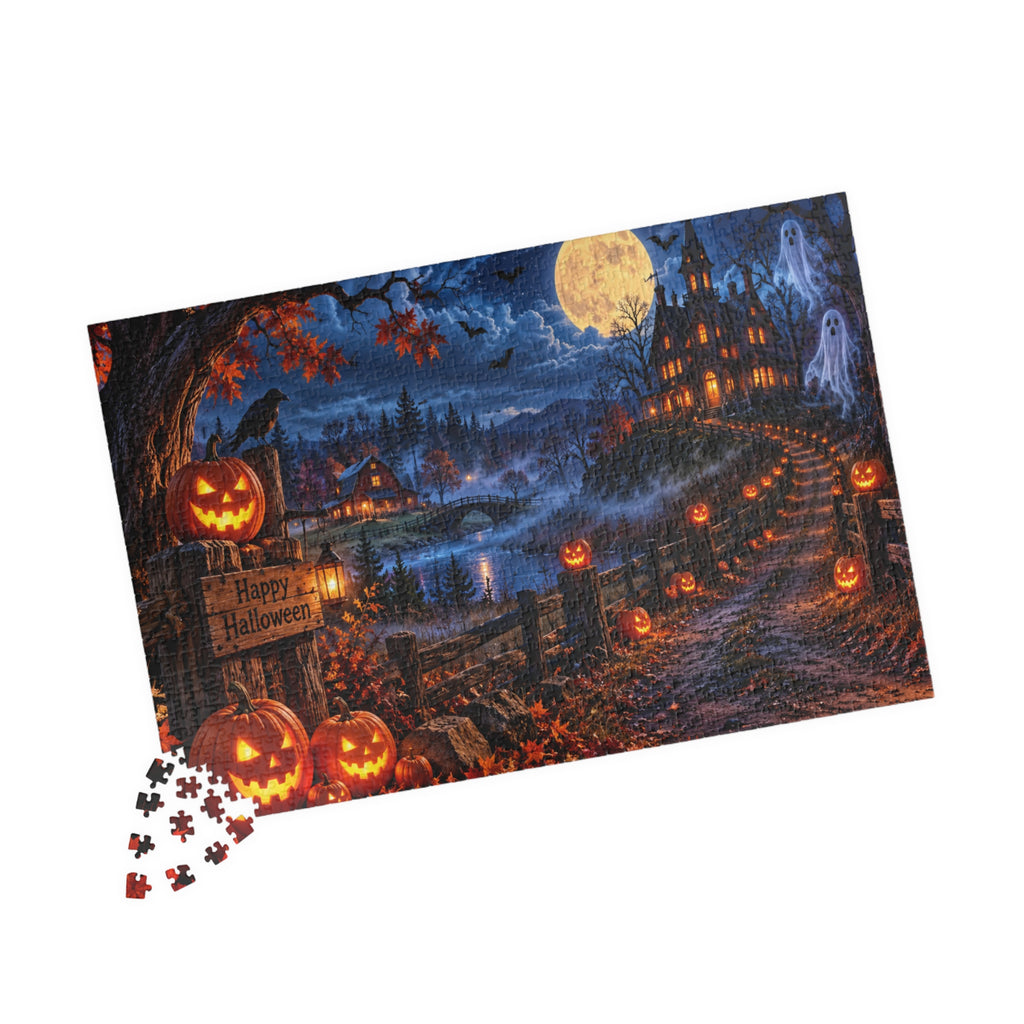 Halloween Haunted Mansion Jigsaw Puzzle — Spooky Night 110/252/520/1014-Piece