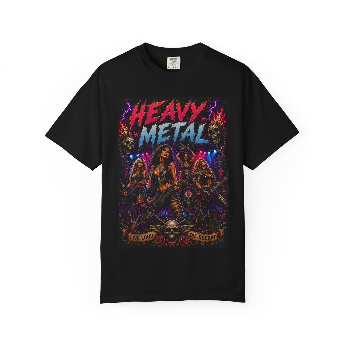 Heavy Metal Band Graphic T-Shirt | Retro Rock Artwork