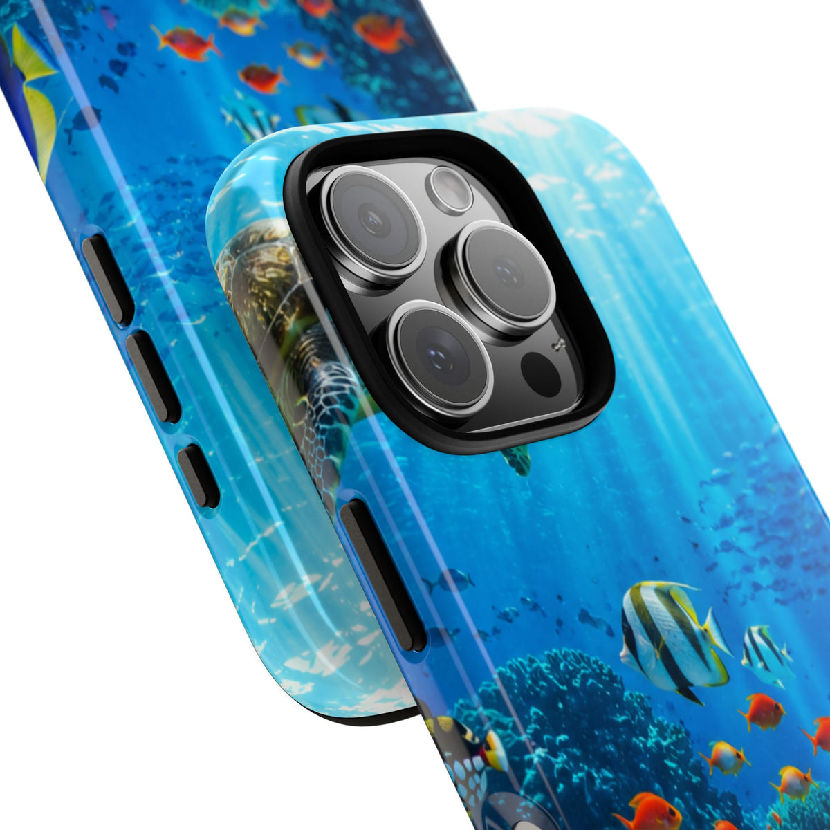 Underwater Ocean Life Tough Phone Case — Coral Reef & Sea Turtle Protective Cover