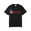 'Merica Patriotic Peace Sign T-Shirt – American Flag Fourth of July Tee