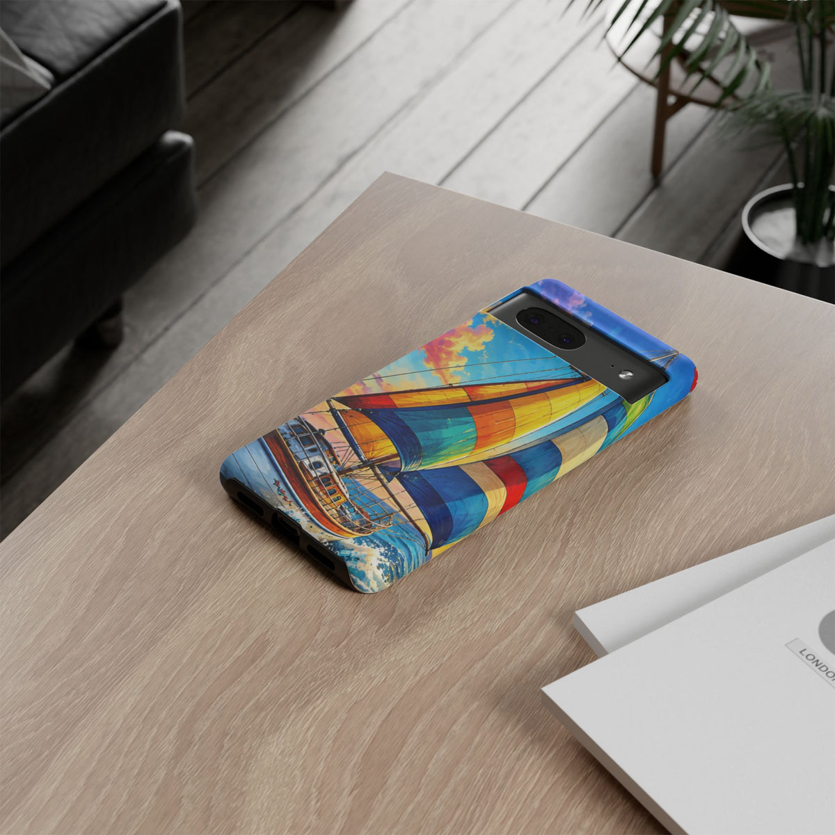 Sailboat Sunset Phone Case — Colorful Nautical iPhone Cover