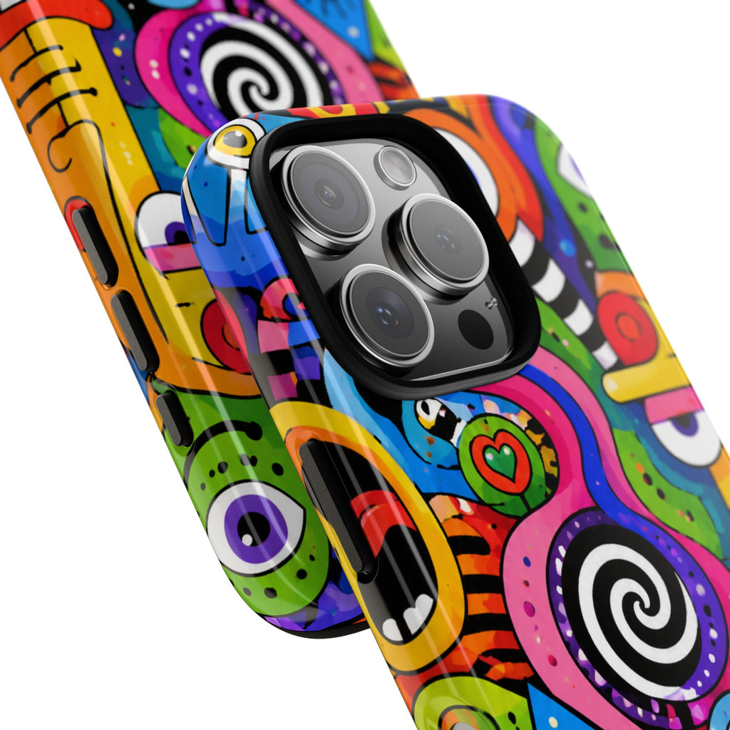 Colorful Abstract Doodle Tough Phone Case