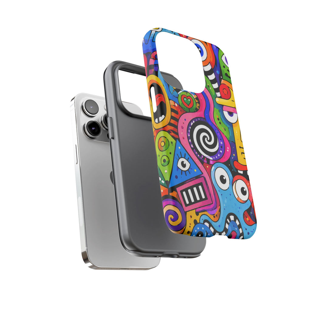 Colorful Abstract Doodle Tough Phone Case