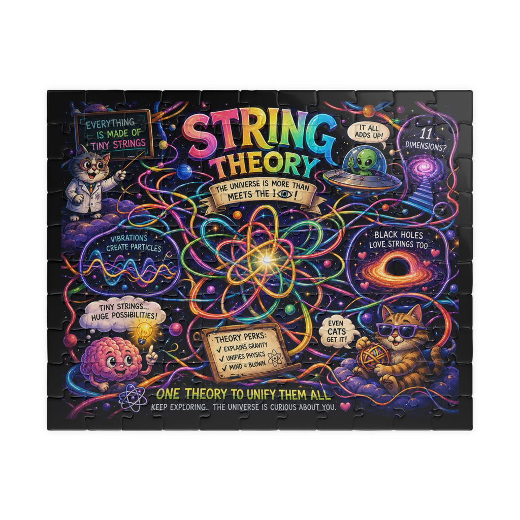 String Theory Illustrated Puzzle 520 Piece | Science Art Jigsaw