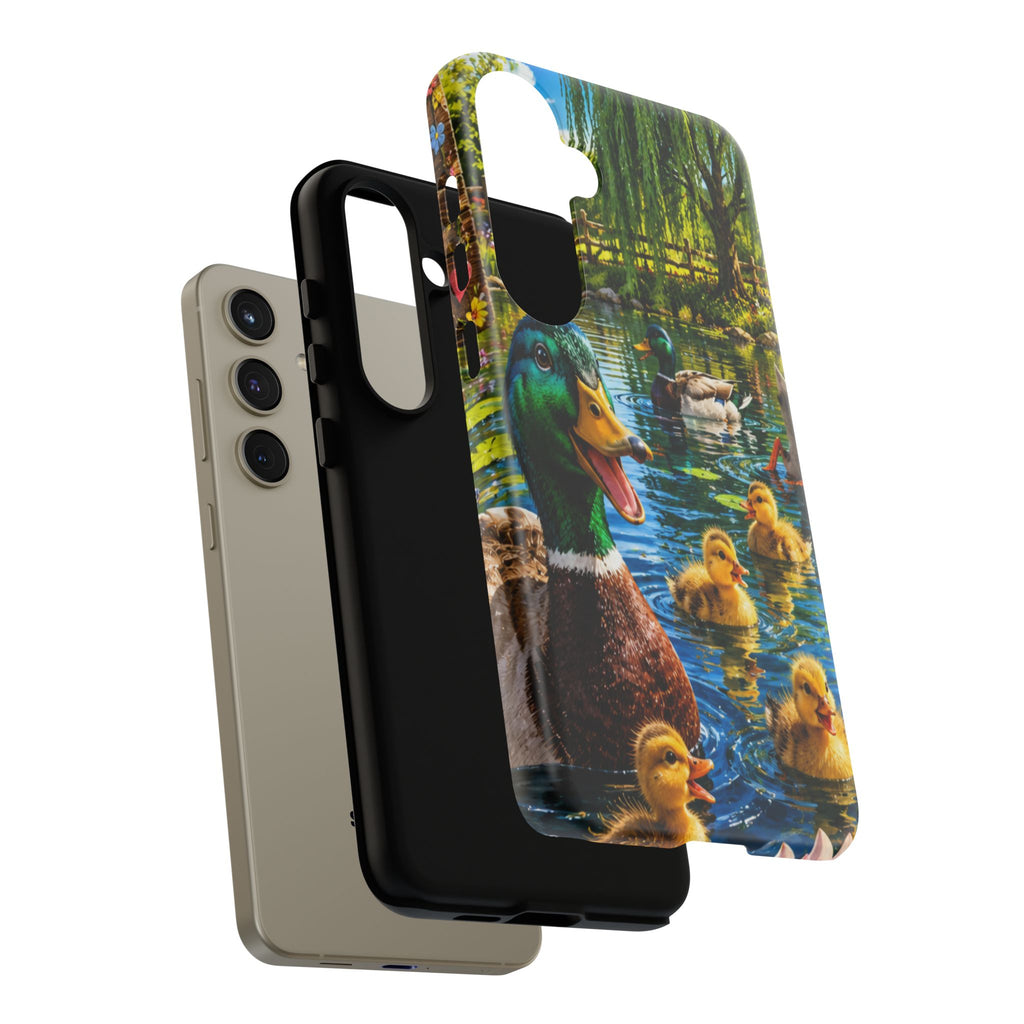 Duck Family Phone Case — Cute Mallard & Ducklings Protective Tough Case