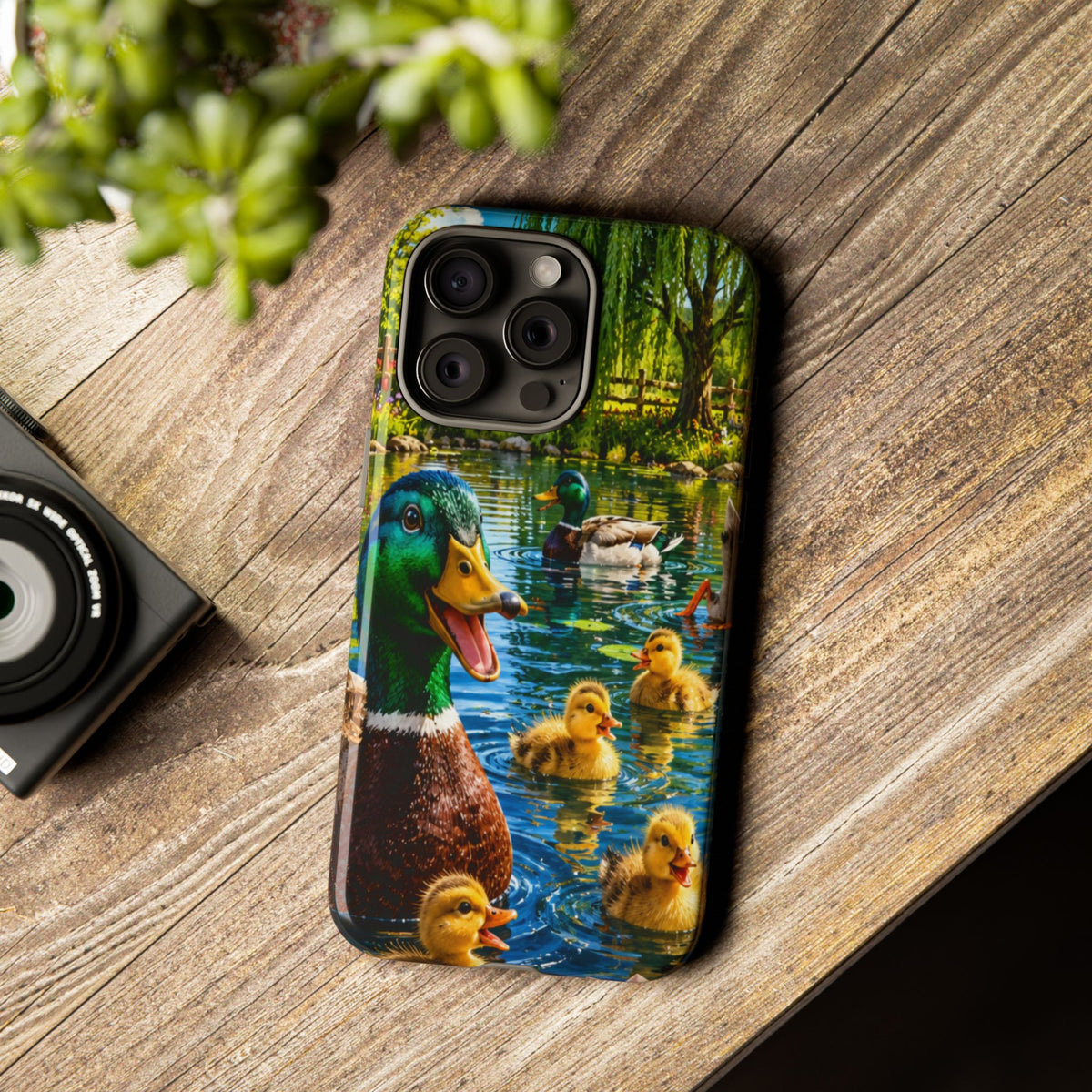 Duck Family Phone Case — Cute Mallard & Ducklings Protective Tough Case