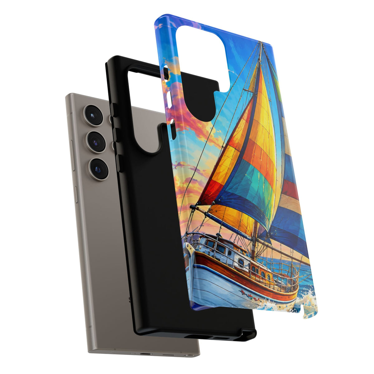 Sailboat Sunset Phone Case — Colorful Nautical iPhone Cover