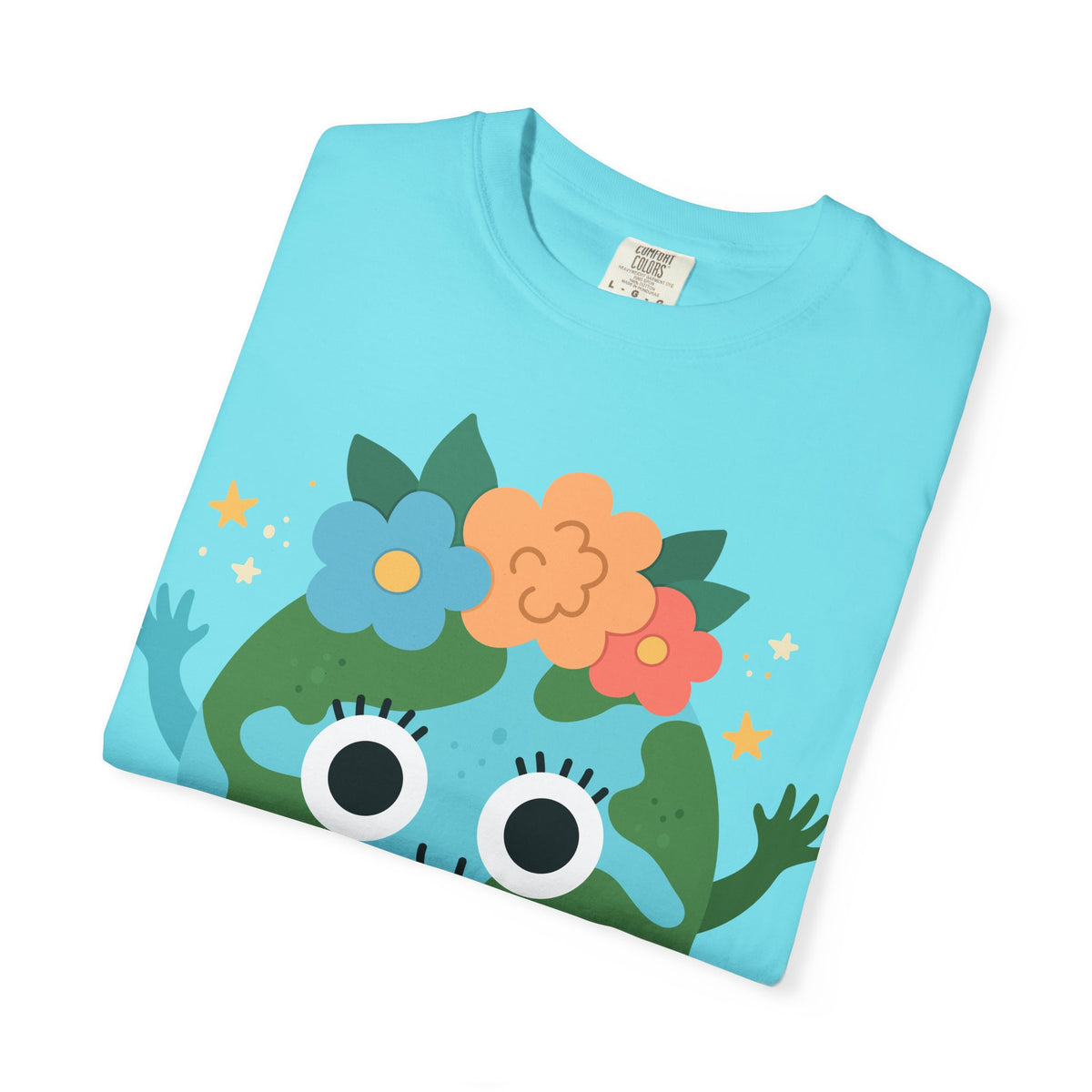 Flower Crown Earth Illustration T-shirt | Cute Planet Graphic