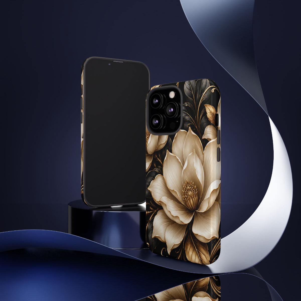 Floral Tough Case — Elegant Gold Magnolia Phone Case