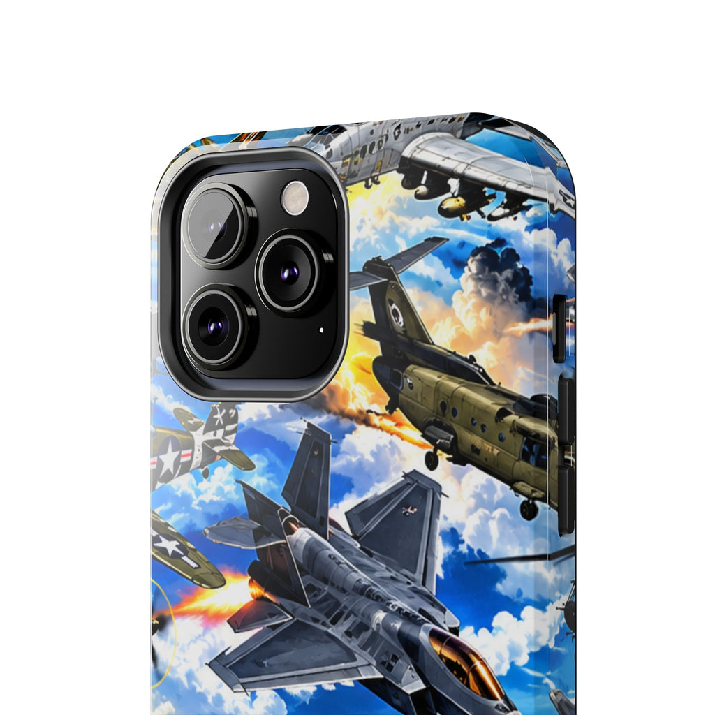 Military Aircraft Tough Phone Case – Vintage & Modern Jet Fighter Print
