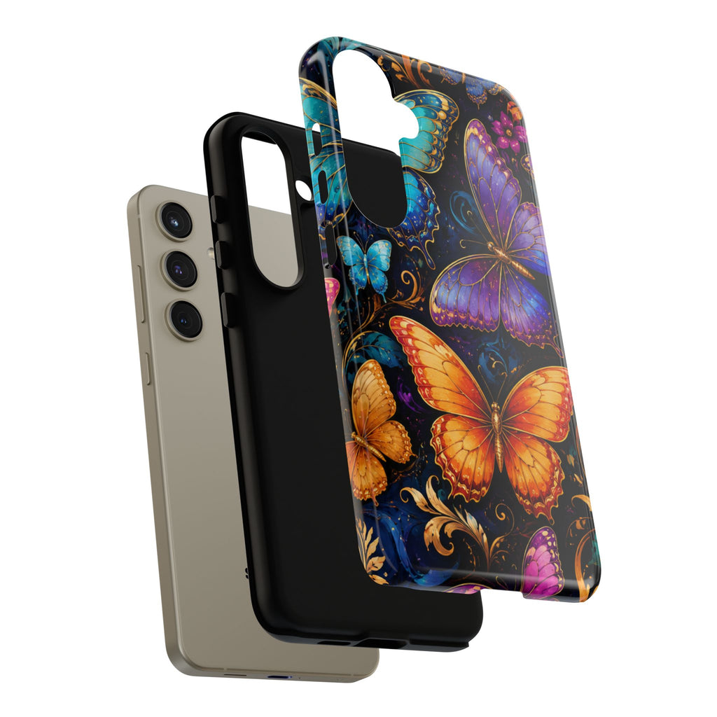 Butterfly Tough Phone Case — Colorful Floral Butterflies Protective Cover