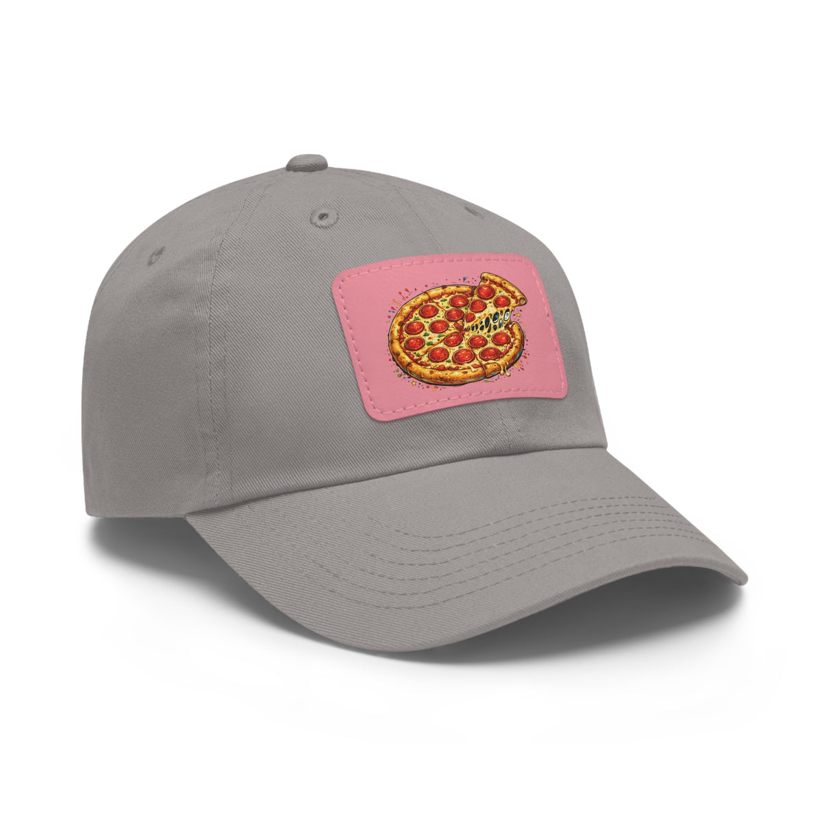Pepperoni Pizza Patch Hat | Leather Rectangle Patch