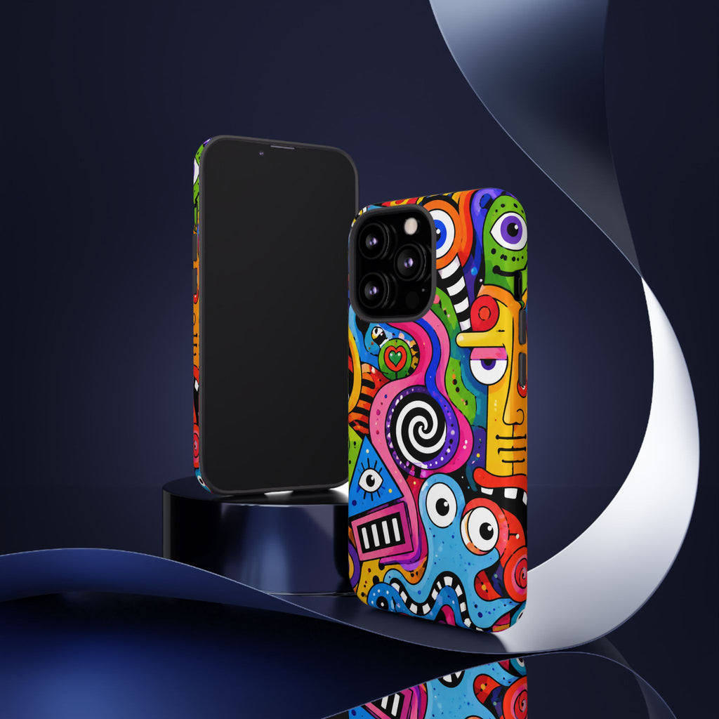 Colorful Abstract Doodle Tough Phone Case