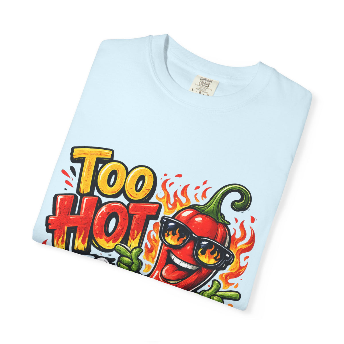Too Hot to Handle pepper graphic T-shirt | spicy chili design