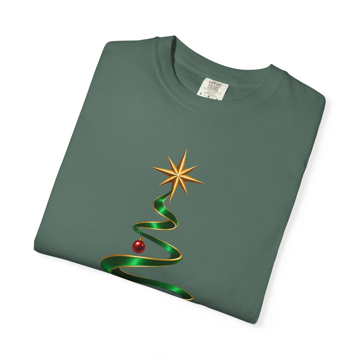 Minimal Swirl Christmas Tree T-Shirt