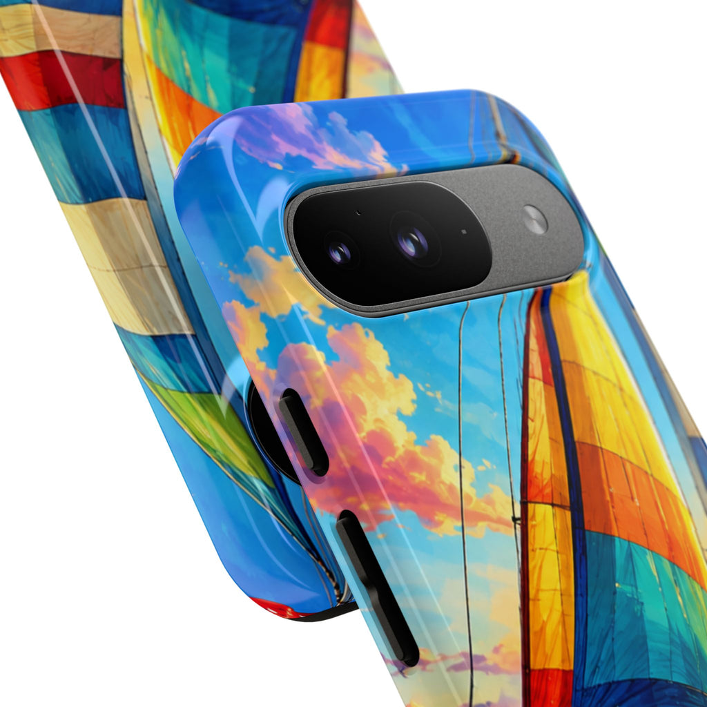 Sailboat Sunset Phone Case — Colorful Nautical iPhone Cover