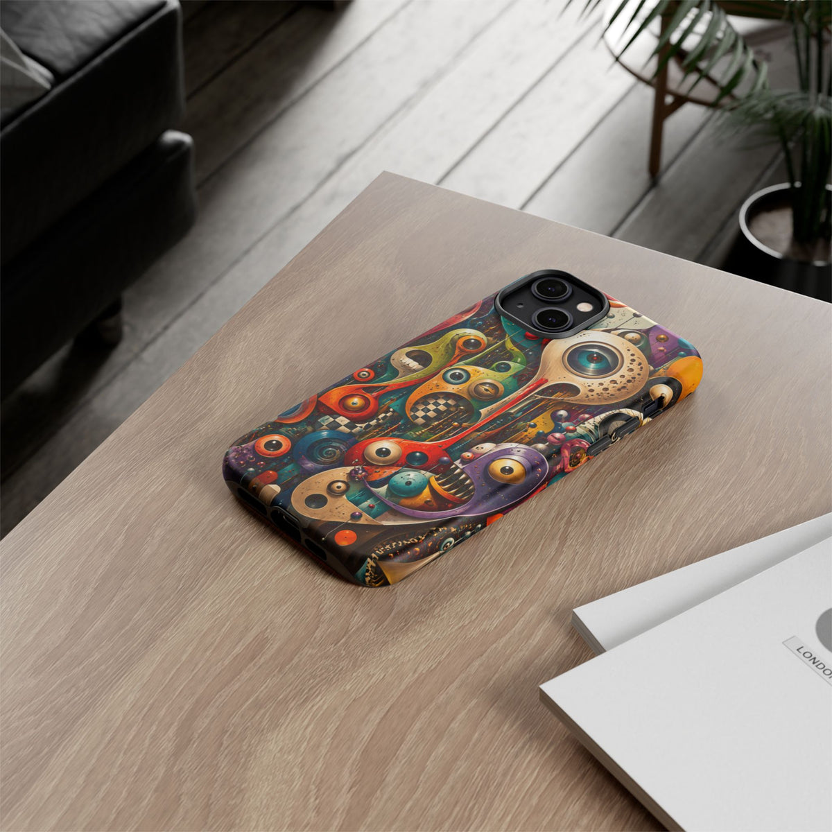 Surreal Monster Art Phone Case — Colorful Abstract Creature Design