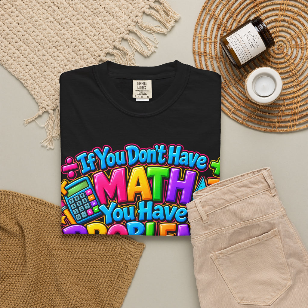 If You Don't Have Math You Have Problems T-Shirt — Colorful Math Teacher & Student Tee