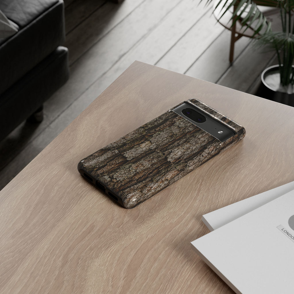 Bark Texture Phone Case - Rugged Woodland Camouflage for Nature Lovers