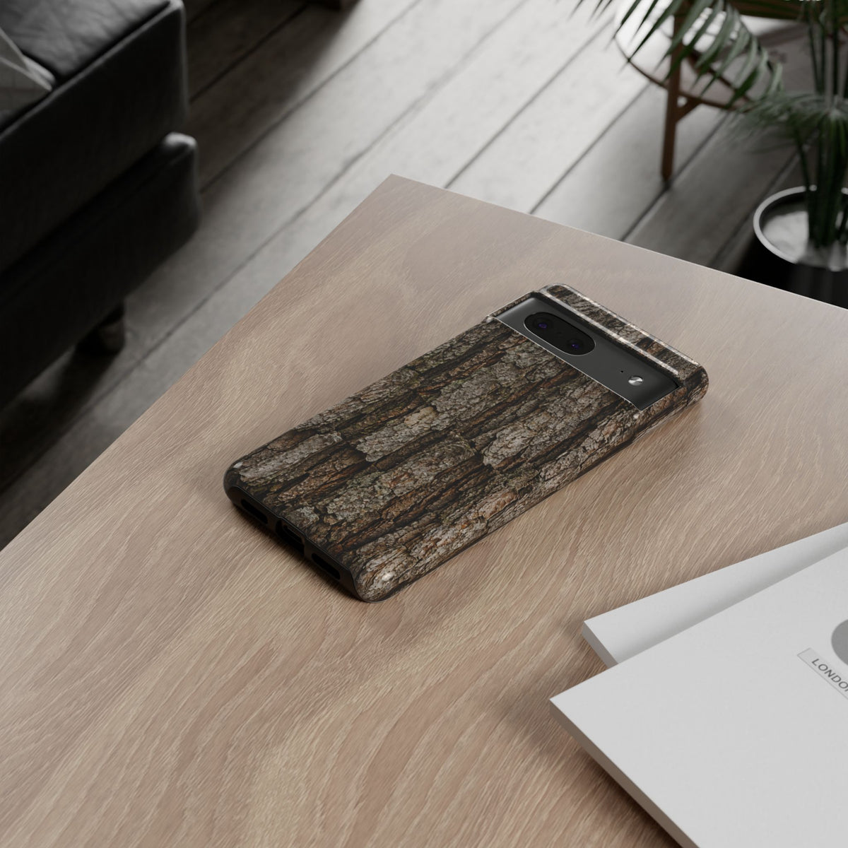Bark Texture Phone Case - Rugged Woodland Camouflage for Nature Lovers