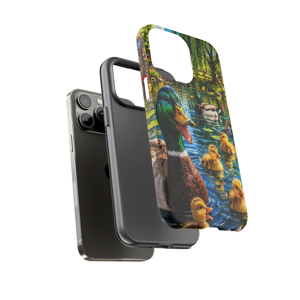 Duck Family Phone Case — Cute Mallard & Ducklings Protective Tough Case