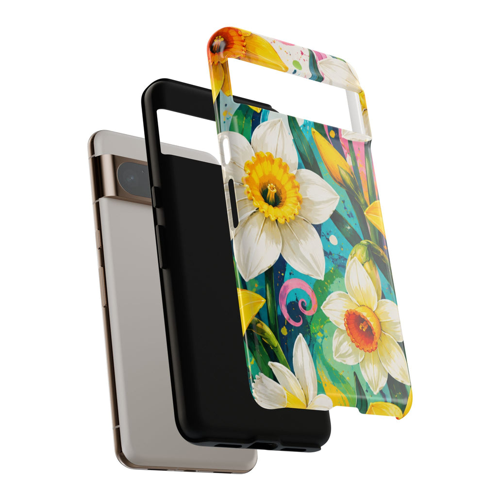 Daffodil Floral Phone Case — Bright Spring Garden Protective Cover