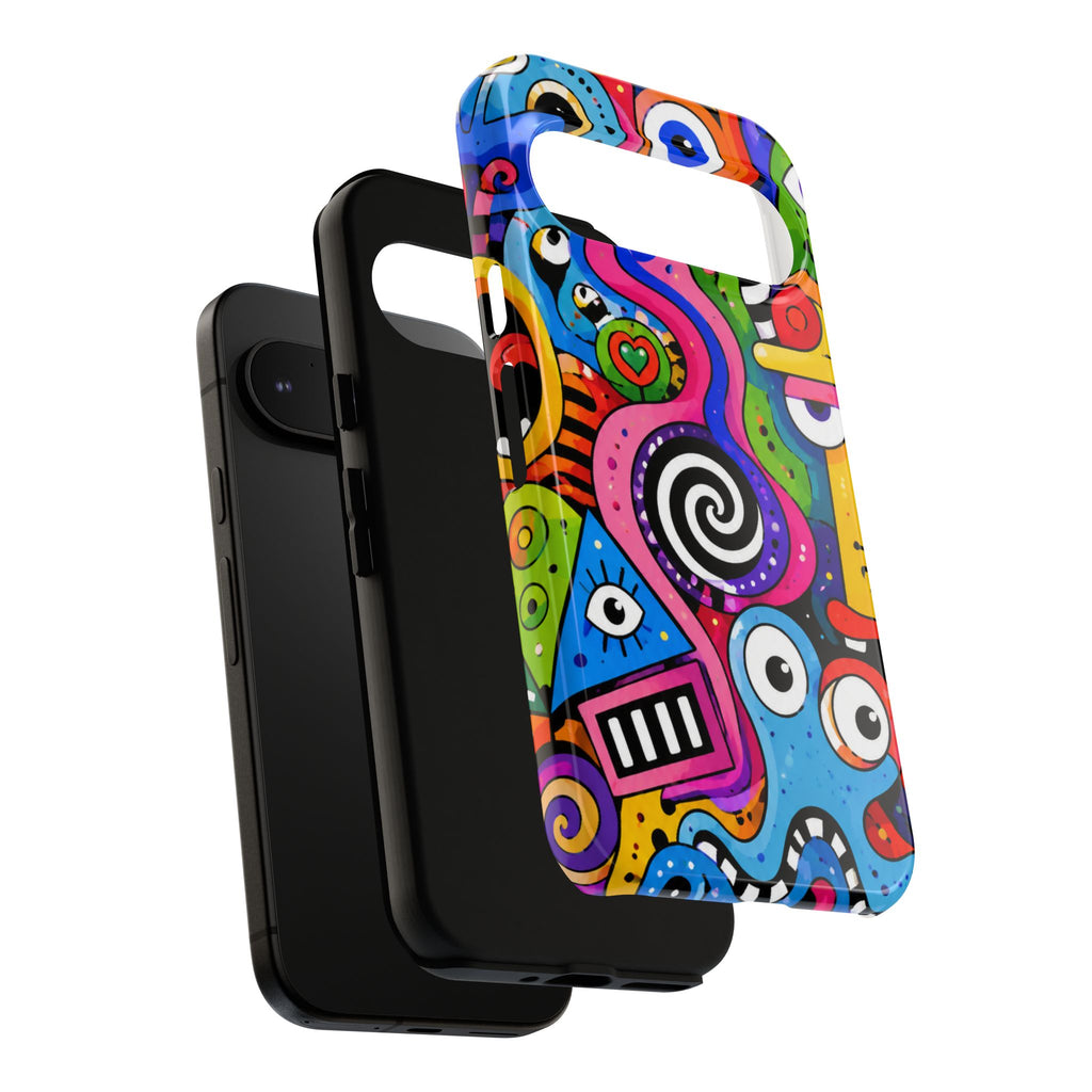 Colorful Abstract Doodle Tough Phone Case