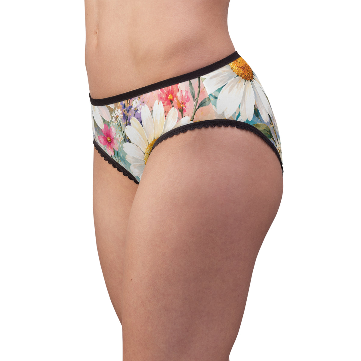 Daisy Meadow Floral Women's Briefs — Soft All-Over Print