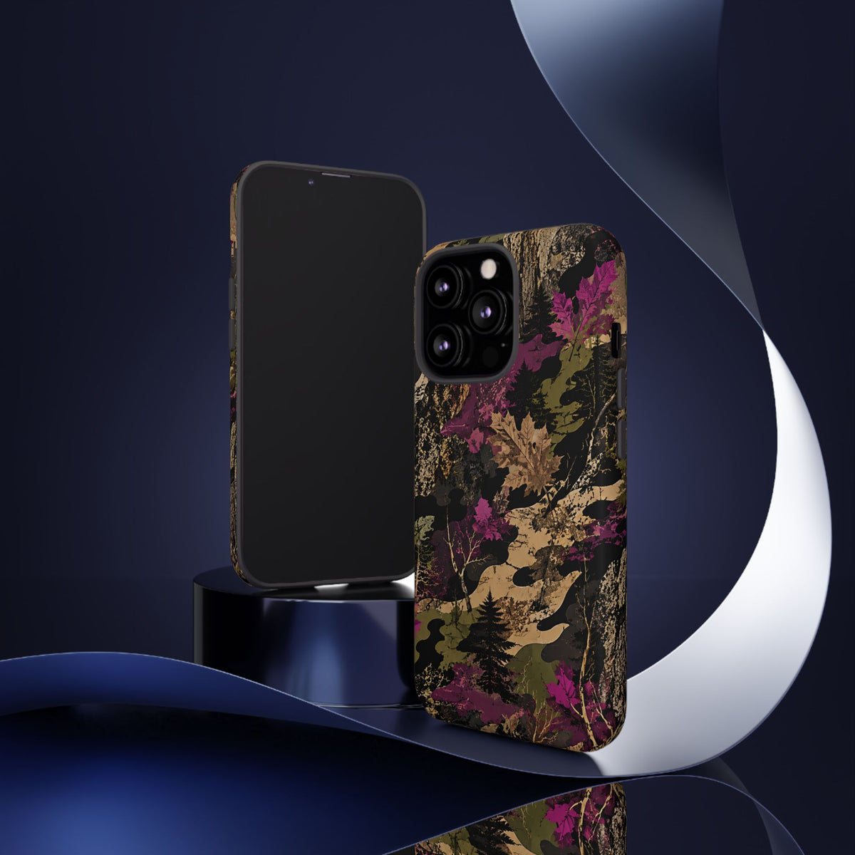 Camo Floral Tough Phone Case — Rugged Nature-Inspired Protection