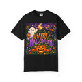 Happy Halloween Graphic T-Shirt — Cute Ghost & Jack-o'-Lantern Tee