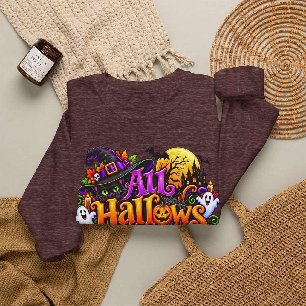 Halloween Crewneck Sweatshirt — "All Hallows Eve" Graphic Pullover