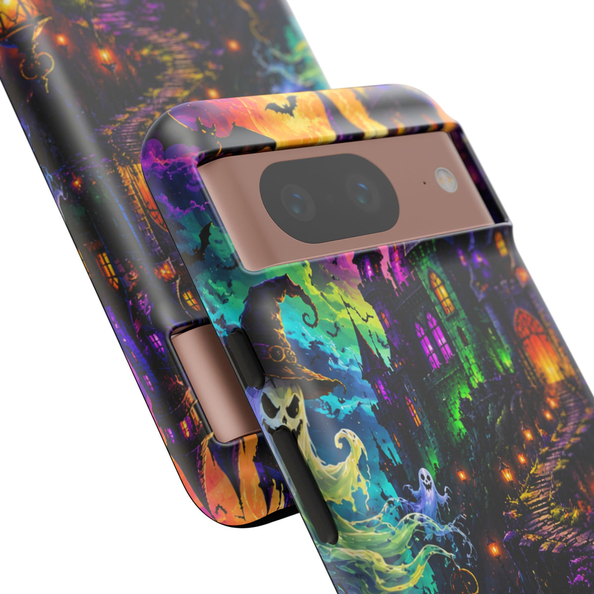 Halloween Haunted Castle Phone Case — Spooky Pumpkin & Ghost Tough Case
