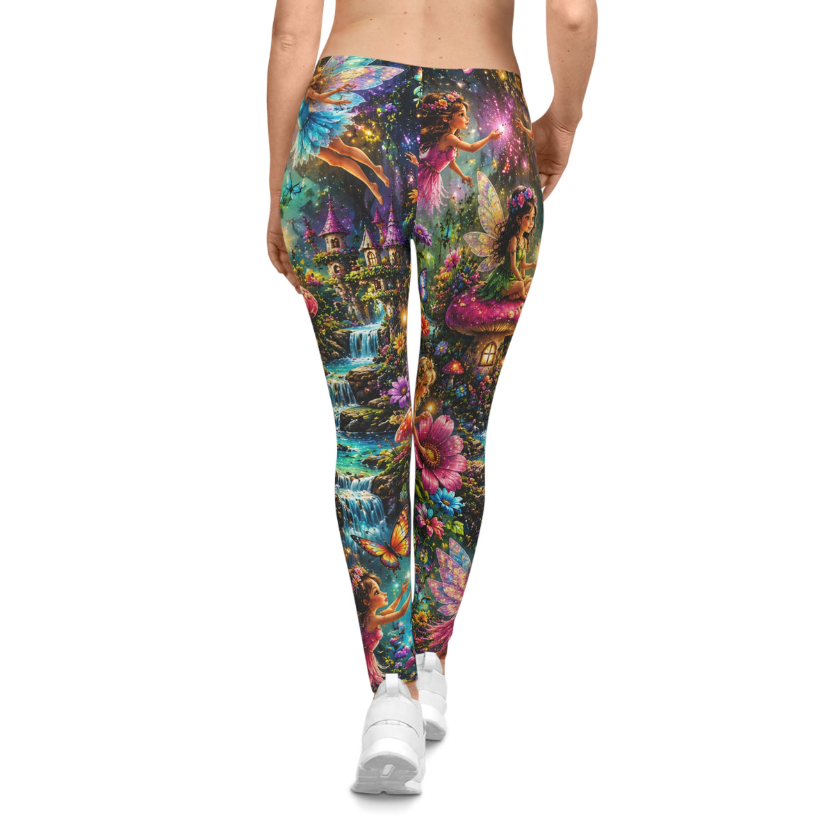 Fairy Garden Leggings — Vibrant All-Over-Print Women's Yoga/Activewear