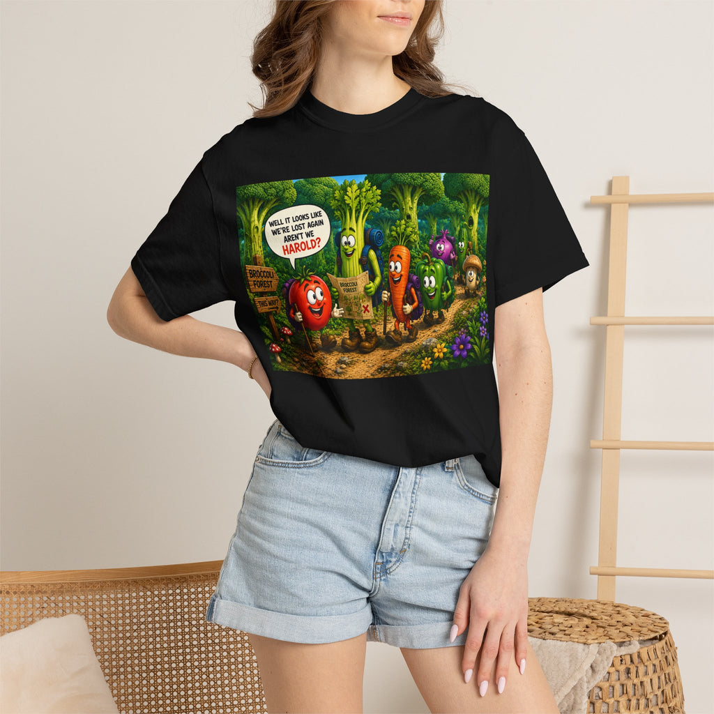 Funny Veggie Trail T-Shirt — "Will It Smell Like Fresh Salad, Harold?" Graphic Tee