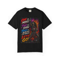 Rock Skeleton Guitarist T-shirt | Neon Retro Metal Concert Tee