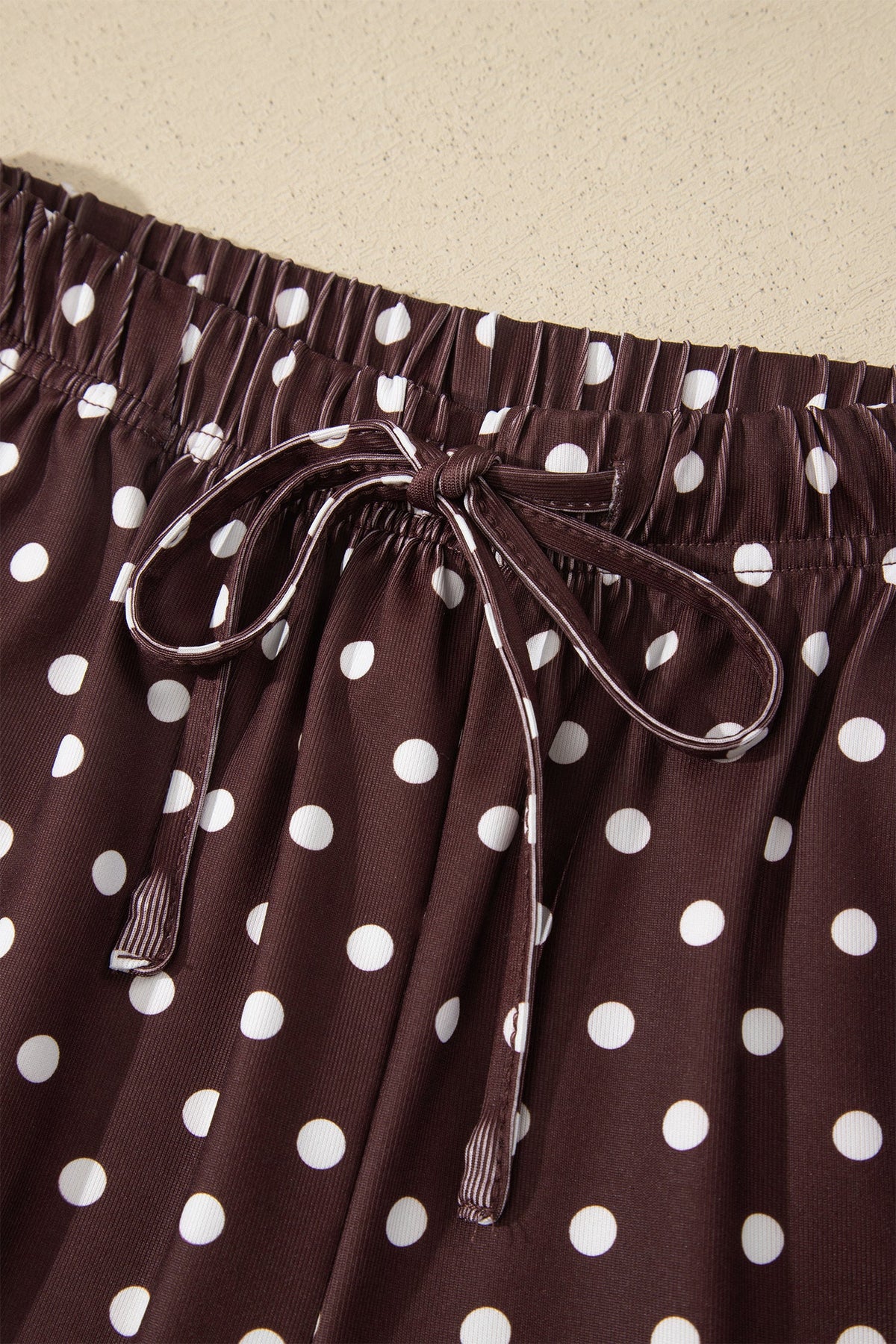 Polka Dot Halter Tank & Elastic Shorts Set