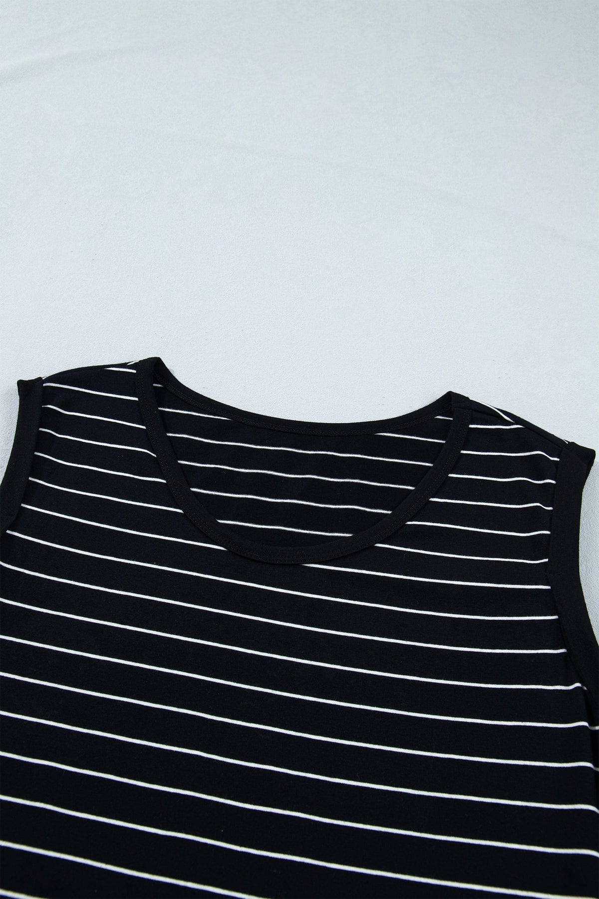 Stripe Drawstring Waist Pocketed Mini Dress