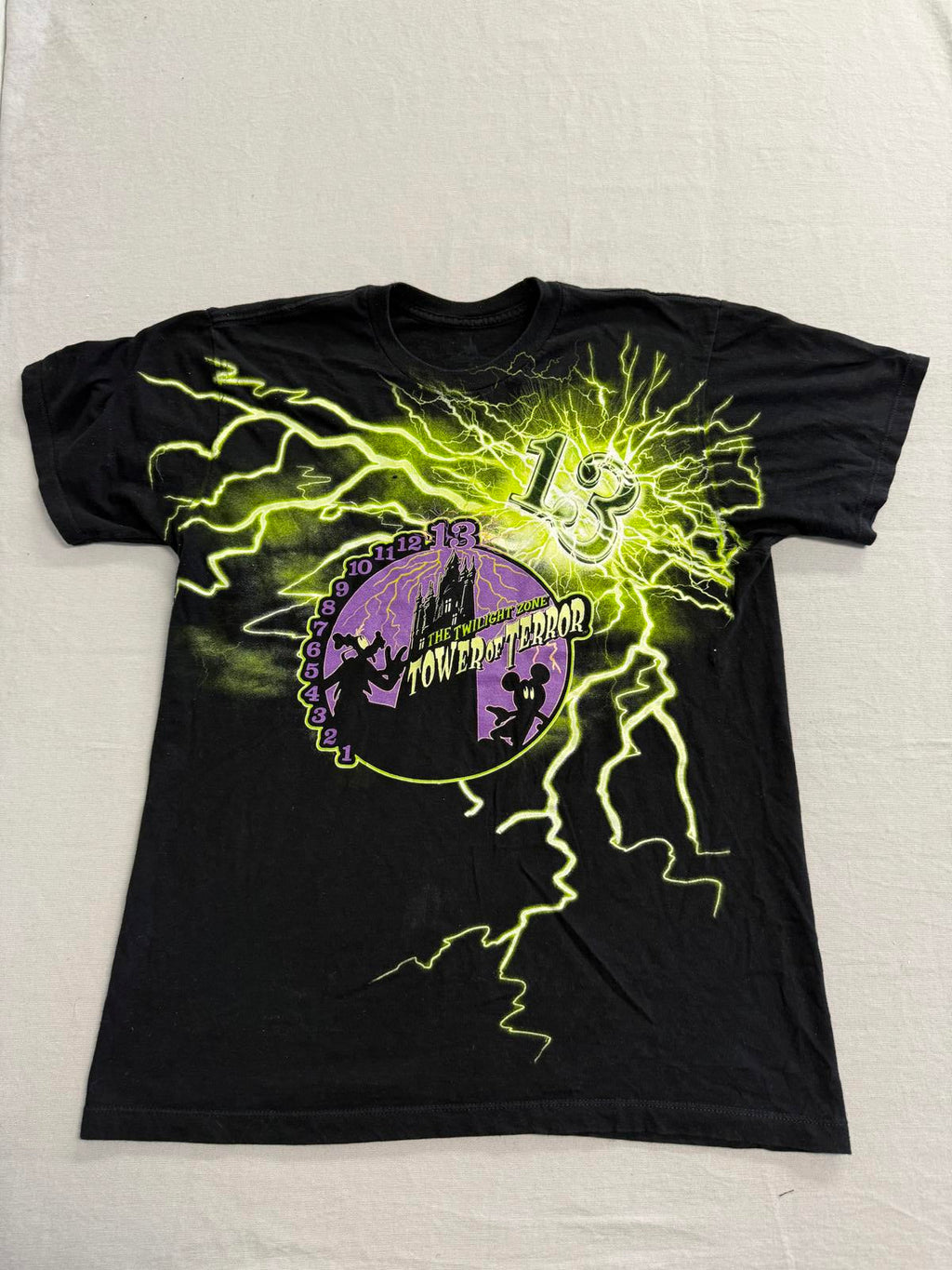 Disney Lighnting T-shirt Tower of Terror Twilight Zone - M